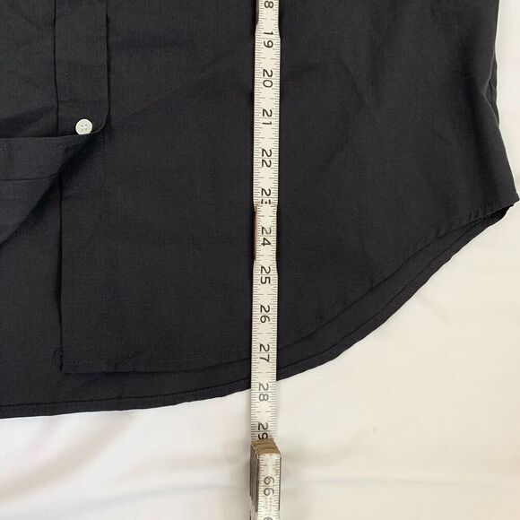 Urban Research Items Linen Stand Collar Wide Shirt M F Black Long Sleeve Blouse - Picture 7 of 8